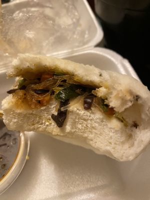 Inside of bahn bao  at Rou Vegan in Berlin