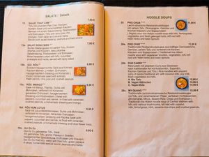 Menu page at Rou Vegan at Rou Vegan in Berlin