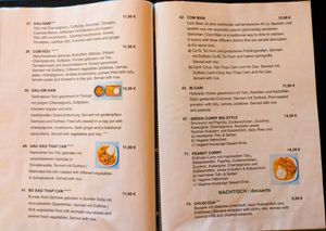 Menu page at Rou Vegan at Rou Vegan in Berlin