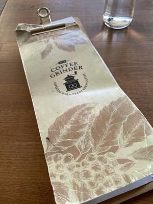 Menu at The Coffee Grinder in Datca