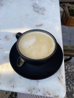 oat milk latte  at The Coffee Grinder in Datca