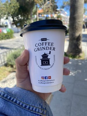 oat milk latte  at The Coffee Grinder in Datca