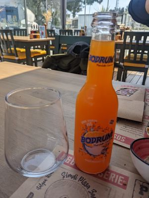 Orange fizzy drink (tasted like Fanta) at B&B Brasserie in Bodrum