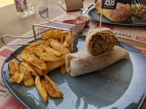 Vegan wrap at B&B Brasserie in Bodrum