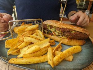 Vegan sandwich (without tomato) at B&B Brasserie in Bodrum