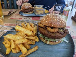 Vegan burger at B&B Brasserie in Bodrum