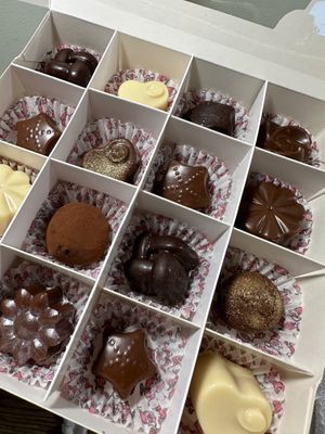 Homemade Truffle and chocolate boxes at The Nakey Cakey Bakery in Castletown