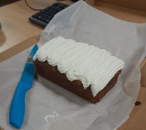 Carrot cake loaf style at The Nakey Cakey Bakery in Castletown