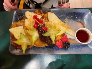 Pancakes with fruit  at Zeta in The Hague