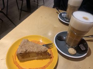 Latte & apple cake   at Zeta in The Hague