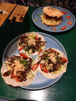 Chinese pancake/ Pita falafel at Zeta in The Hague