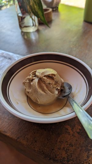 Vegan gelato at Bustavo Food Bus in Ometepe