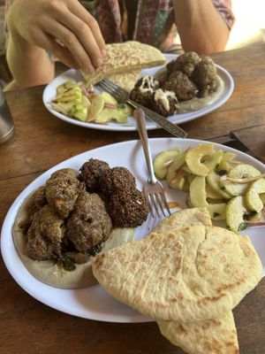 Babaganoush plates  at Bustavo Food Bus in Ometepe