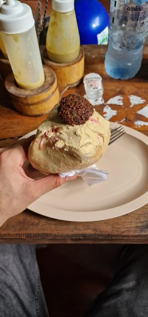 Falafel pita at Bustavo Food Bus in Ometepe
