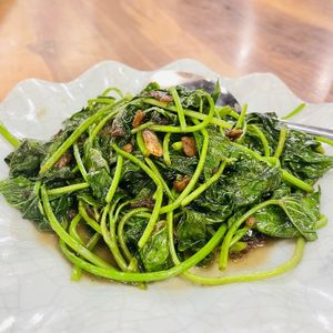Sweet potato leaves  at Xiang Ji 香積素食 in Johor Bahru