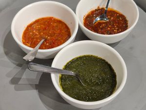 3 types of chilli for Lok-lok  at Xiang Ji 香積素食 in Johor Bahru