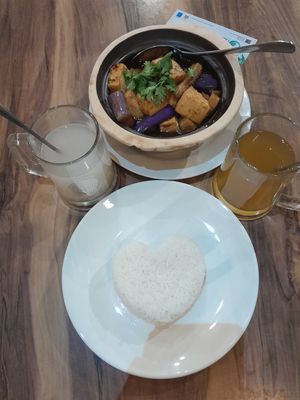 Egg plant and tofu. at Xiang Ji 香積素食 in Johor Bahru