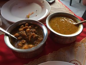 Chickpea curry and Dahl  at Taj Mahal in Siem Reap