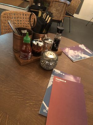 table set at Nooba in Winterthur