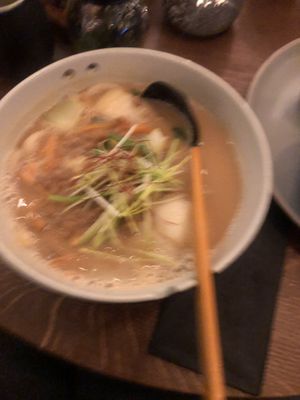 miso peanut ramen (sorry for bad quality picture, let me assure you that the quality of the food was top notch) at Nooba in Winterthur