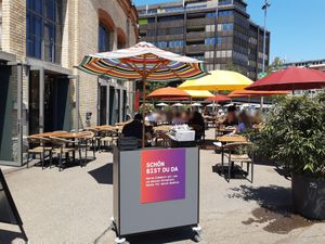 Outdoor seating at Nooba in Winterthur