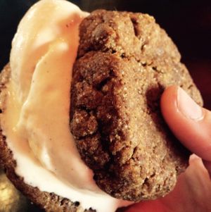 Ginger Ninja icecream sandwich  at Cookies and Scream - Camden Lock Market in North West London