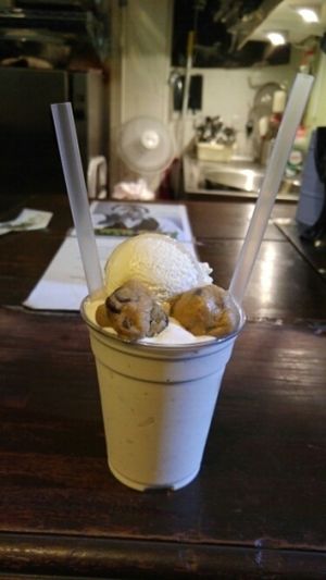 Cookie dough shake at Cookies and Scream - Camden Lock Market in North West London