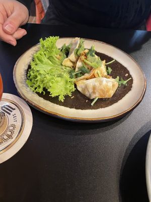 Dumplings with vegetables   at Vegan Bar in Schwerin