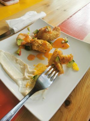 Sweet mango chilli soya chick'n at Esmie's in Coventry