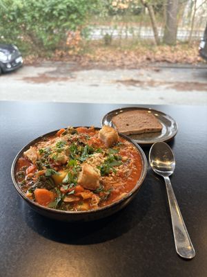 Super healthy stew. Thanks to the lovely crew. #Veganuary at Nina‘s Deli in Dreieich