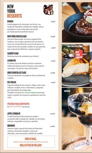 Tienen helado vegano at New York Burger in Madrid