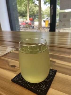 Homemade cold green tea: bland taste  at Shokudo in Utrecht