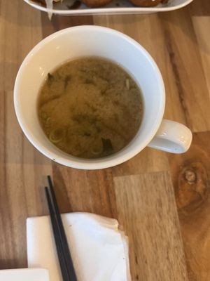 Miso soup   at Shokudo in Utrecht