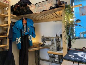 In the back of the restaurant/shop  at Shokudo in Utrecht