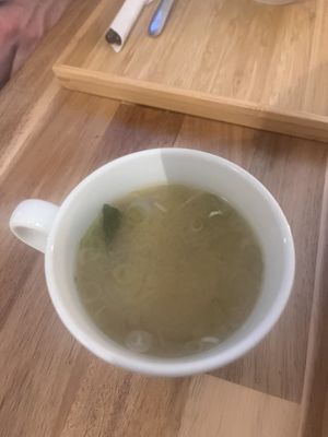 Miso soupp  at Shokudo in Utrecht