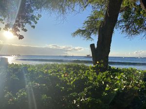 View from table  at Star Noodle in Lahaina