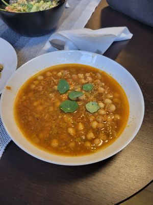 Chickpea soup with leek #Veganuary at Vitu Kitchen - кухня ВИТУ in Plovdiv