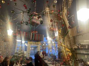 Christmas Decorations Up  at Morgan and Watson  in South East London