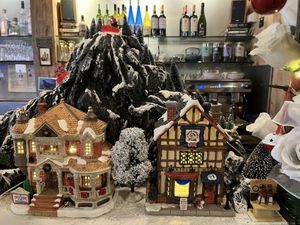 Xmas decorations  at Morgan and Watson  in South East London