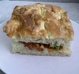 massive korean chicken sandwich   at Morgan and Watson  in South East London