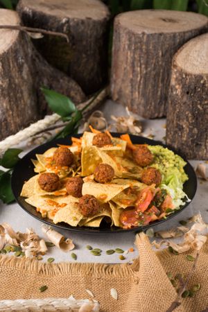 Healthy nachos at Shagra in Manizales