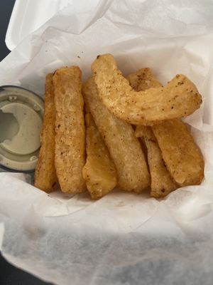 Yucca fries  at Cubanos On Wheels in Des Moines