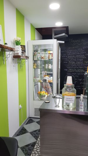 Indoors at Veganica in Subotica