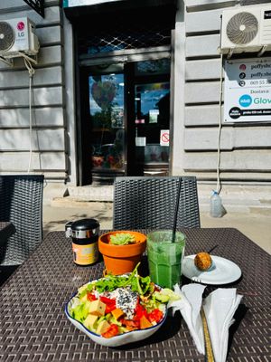Outdoor dining. at Veganica in Subotica