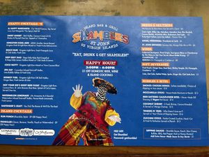 Drinks and the beer battered cauliflower bites!  Chef reported the dill sauce is vegan!! 🌱   at Shambles in St John