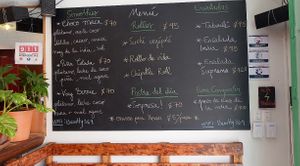 The menu at BOTICA BISTRO - Nutty Treesome in Playa Del Carmen