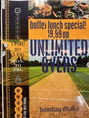 Buffet lunch special  at Bombay Dhaba in Upper Mount Gravatt