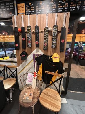 Heaps of cricket paraphernalia - brilliant  at Bombay Dhaba in Upper Mount Gravatt