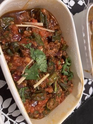 Bhindi jaipuri  at Bombay Dhaba in Upper Mount Gravatt