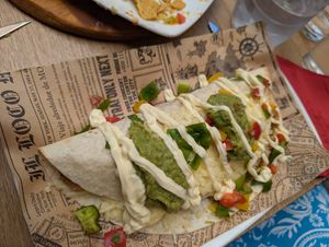 Quesadilla vegana at El Purgatorio in Cartagena